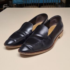 Everlane Black Leather Penny Loafers